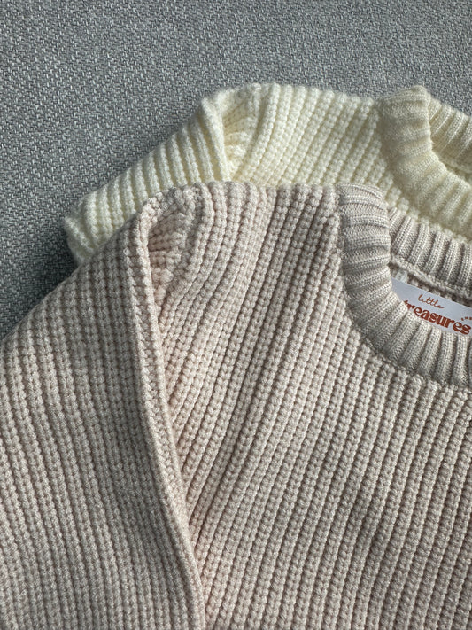 Chunky Knit Jumper - Sand