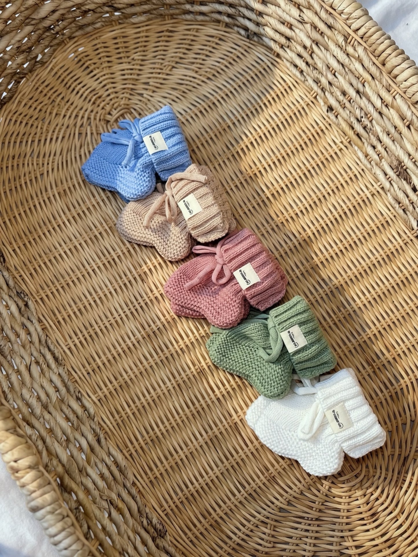 Cotton Knit Baby Booties