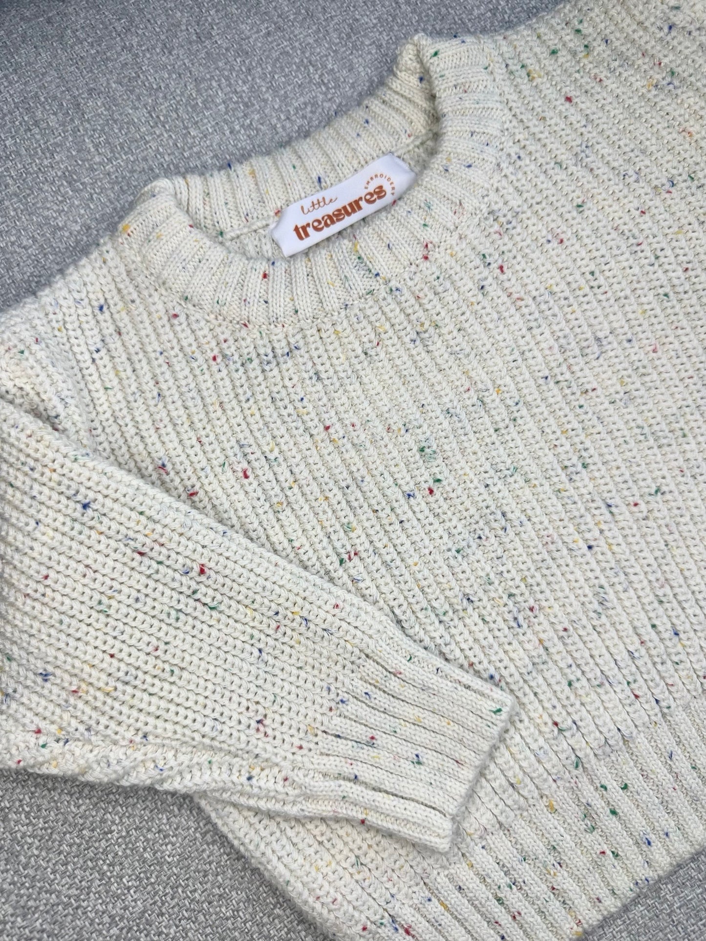Chunky Knit Jumper - Speckled Rainbow