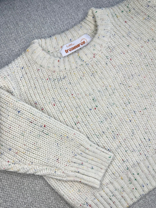 Chunky Knit Jumper - Speckled Rainbow