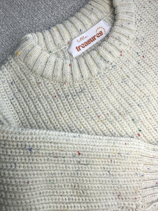 Chunky Knit Jumper - Speckled Rainbow