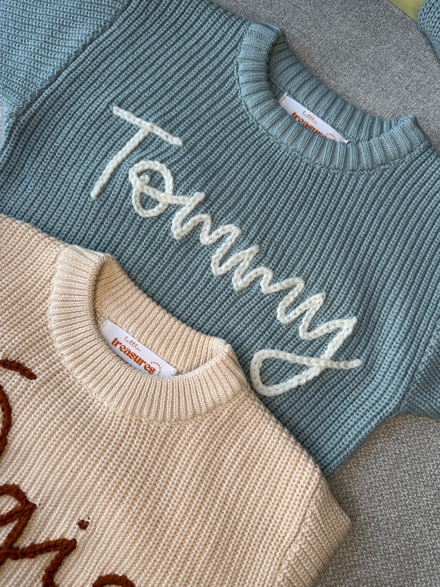 Chunky Knit Jumper Sea Blue