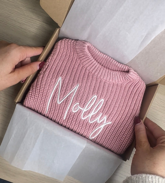 Chunky Knit Jumper - Dusty Pink